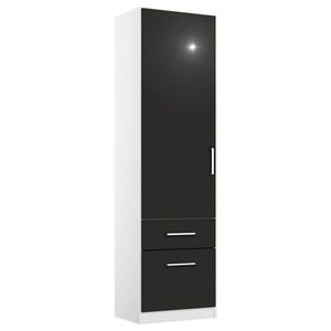 Rauch Möbel ŠATNÍ SKŘÍŇ S OTOČNÝMI DVEŘMI, šedá, bílá, 47/197/54 cm obraz