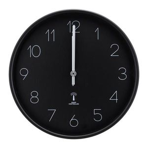 Ambia Home RÁDIEM ŘÍZENÉ HODINY černá 37, 8 cm obraz