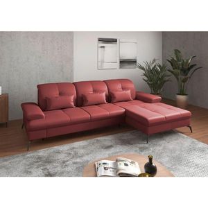 Sit & More ROHOVÁ SEDAČKA, kůže, červená obraz