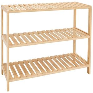 Carryhome REGÁL NA BOTY, přírodní barvy, bambus, 69/57/28 cm obraz