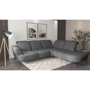 Sit & More ROHOVÁ SEDAČKA, textil, tmavě šedá obraz