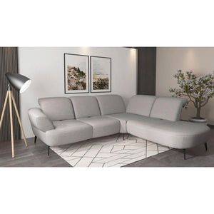 Sit & More ROHOVÁ SEDAČKA, textil, světle šedá obraz