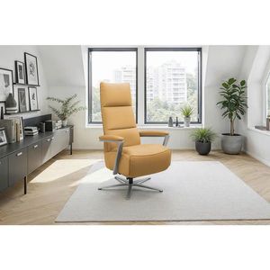 Sit & More RELAXAČNÍ KŘESLO, kůže, curry žlutá obraz