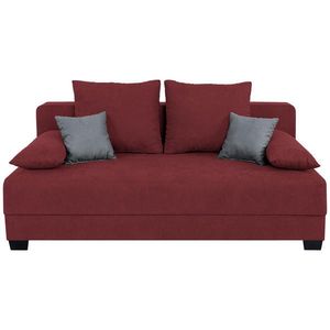 P & B ROZKLÁDACÍ POHOVKA, textil, kompozitní dřevo, červená obraz
