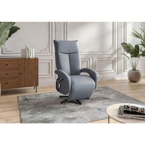 Sit & More KŘESLO, kůže, šedomodrá obraz