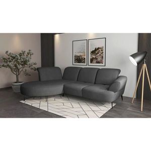 Sit & More ROHOVÁ SEDAČKA, textil, tmavě šedá obraz