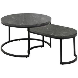 MID.YOU SADA KONFERENČNÍCH STOLKŮ, antracitová, kov, kompozitní dřevo, 70/42/70 cm obraz
