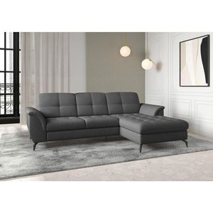 Sit & More ROHOVÁ SEDAČKA, textil, tmavě šedá obraz