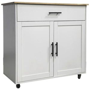 MID.YOU SERVÍROVACÍ VOZÍK, bílá, 90/88/47 cm obraz