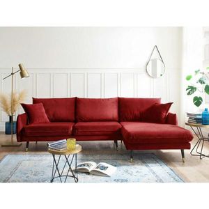 MID.YOU ROHOVÁ SEDAČKA, textil, tmavě červená obraz