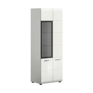 Livetastic VITRÍNA, bílá, vysoce lesklá bílá, 60/160/34 cm obraz