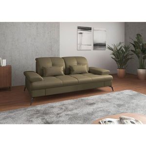 Sit & More 2, 5SEDÁK, olivově zelená, pravá kůže obraz