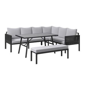 Ambia Garden JÍDELNÍ TERASOVÁ SOUPRAVA 4dílné, kov, plast, textil obraz