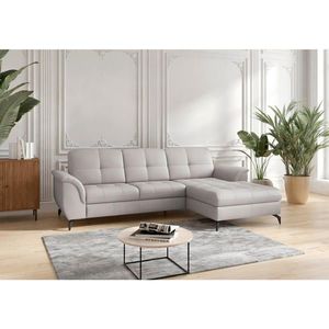 Sit & More ROHOVÁ SEDAČKA, kůže, světle šedá obraz