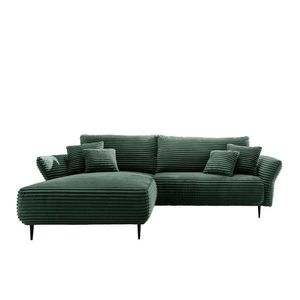P & B ROHOVÁ SEDAČKA, textil, tmavě zelená obraz