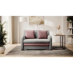 MID.YOU ROZKLÁDACÍ POHOVKA, textil, růžová, světle šedá obraz