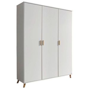 ŠATNÍ SKŘÍŇ S OTOČNÝMI DVEŘMI, bílá, 137/203/53 cm obraz