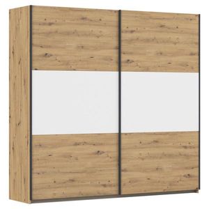 Rauch Möbel SKŘÍŇ S POSOUVACÍMI DVEŘMI, bílá, barvy hliníku, dub artisan, 218/210/59 cm obraz