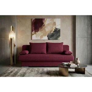 P & B ROZKLÁDACÍ POHOVKA, textil, kompozitní dřevo, červená obraz
