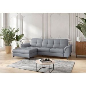 Sit & More ROHOVÁ SEDAČKA, kůže, šedomodrá obraz