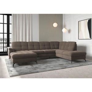 Sit & More SEDACÍ SOUPRAVA, textil, tmavě hnědá obraz