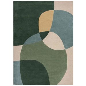 Flair Rugs VLNĚNÝ KOBEREC, 120/170 cm modrá, zelená obraz