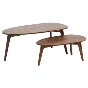 P & B SADA KONFERENČNÍCH STOLKŮ, hnědá, dřevo, 100/50/42 cm obraz