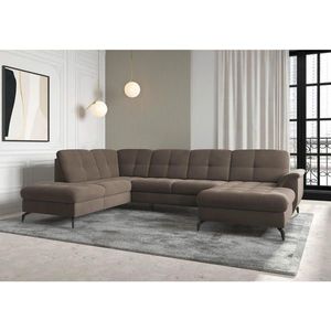 Sit & More SEDACÍ SOUPRAVA, textil, tmavě hnědá obraz