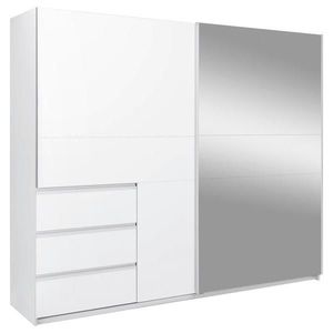 P & B ŠATNÍ SKŘÍŇ S POSUVNÝMI DVEŘM, bílá, 250/210/61, 5 cm obraz