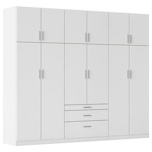 Rauch Möbel ŠATNÍ SKŘÍŇ S OTOČNÝMI DVEŘMI, bílá, 271/229/54 cm obraz