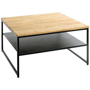 KONFERENČNÍ STOLEK, černá, barvy dubu, dřevo, kov, 70/70/40 cm obraz