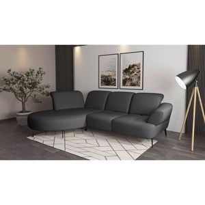 Sit & More ROHOVÁ SEDAČKA, textil, tmavě šedá obraz