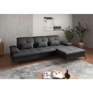 Sit & More ROHOVÁ SEDAČKA, kůže, černá obraz