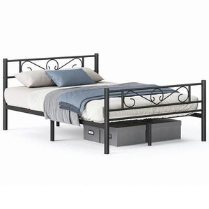 Boxxx KOVOVÁ POSTEL, 140/200 cm černá obraz