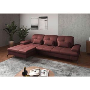 Sit & More ROHOVÁ SEDAČKA, kůže, červenohnědá obraz