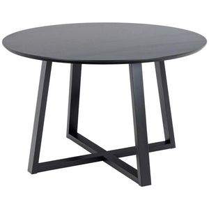 P & B JÍDELNÍ STŮL, dub, černá, 120/75 cm obraz