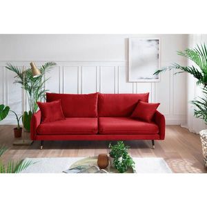 MID.YOU TŘÍMÍSTNÁ POHOVKA, textil, tmavě červená obraz