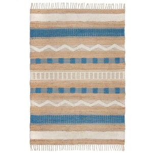Flair Rugs VŠÍVANÝ KOBEREC, 120/170 cm, modrá, přírodní barvy obraz