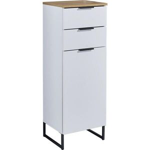 home24 MIDI SKŘÍŇKA, bílá, barvy dubu, 38/106/32 cm obraz