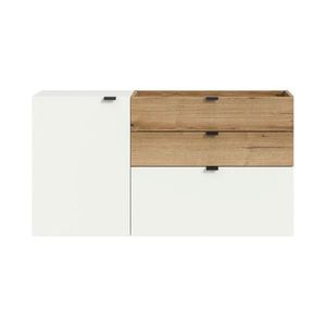 Livetastic KOMODA, bílá, tmavý dub, 120/64/37 cm obraz