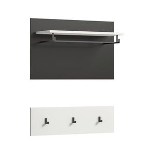 Livetastic ŠATNÍ PANEL, šedá, bílá, 80/73/27 cm obraz