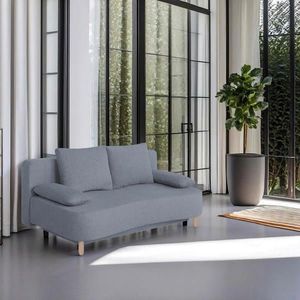 P & B ROZKLÁDACÍ POHOVKA, textil, kompozitní dřevo, tmavě šedá obraz