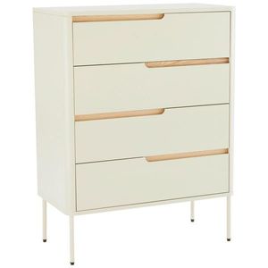 Carryhome KOMODA, dub, šedobílá, 80/105/40 cm obraz