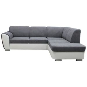 MID.YOU ROHOVÁ SEDAČKA, textil, šedá, bílá obraz