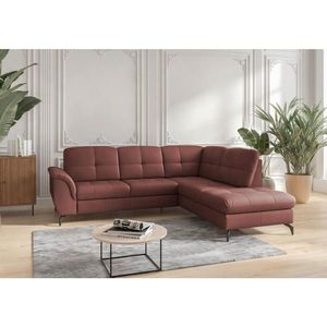 Sit & More ROHOVÁ SEDAČKA, kůže, červenohnědá obraz