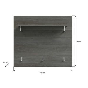 MID.YOU ŠATNÍ PANEL, vysoce lesklá bílá, 80/70/27 cm obraz