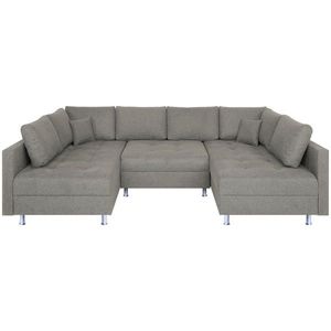 P & B SEDACÍ SOUPRAVA, textil, šedohnědá obraz