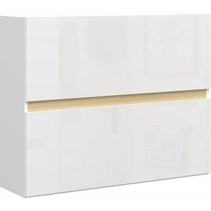 MID.YOU VYKLÁPĚCÍ BOTNÍK, barvy dubu, vysoce lesklá bílá, 104/82/29 cm obraz