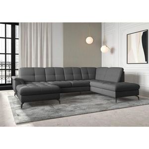 Sit & More SEDACÍ SOUPRAVA, textil, tmavě šedá obraz