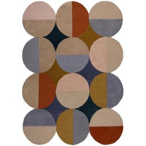 Flair Rugs VLNĚNÝ KOBEREC, 120/170 cm modrá, rezavá obraz
